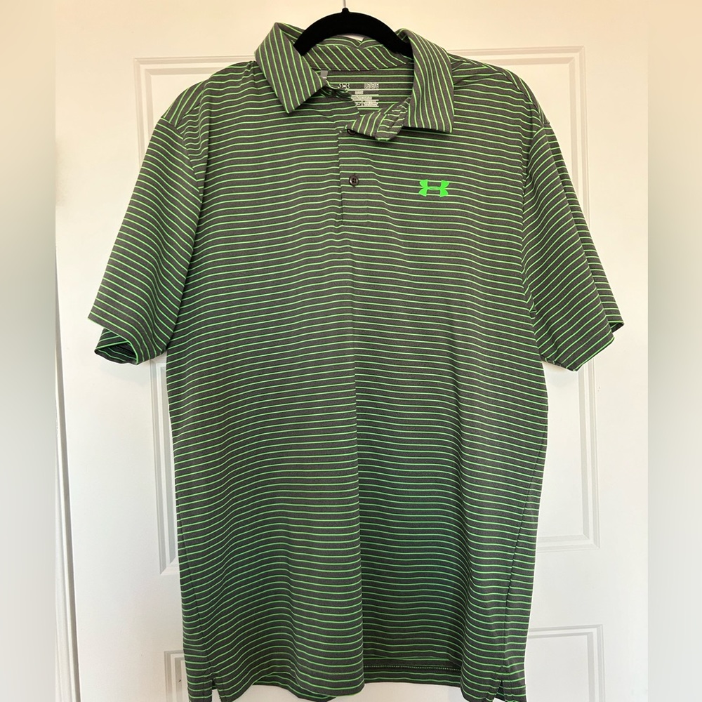 Mens large under armour golf polo